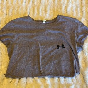 Under Armour Purple Crop T-Shirt Short Sleeve Relaxed